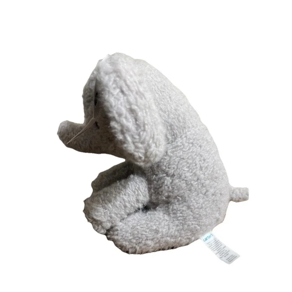 NWT Carter's Gray Baby Unisex Elephant Lovey Plush Infant Newborn Stuffed Animal